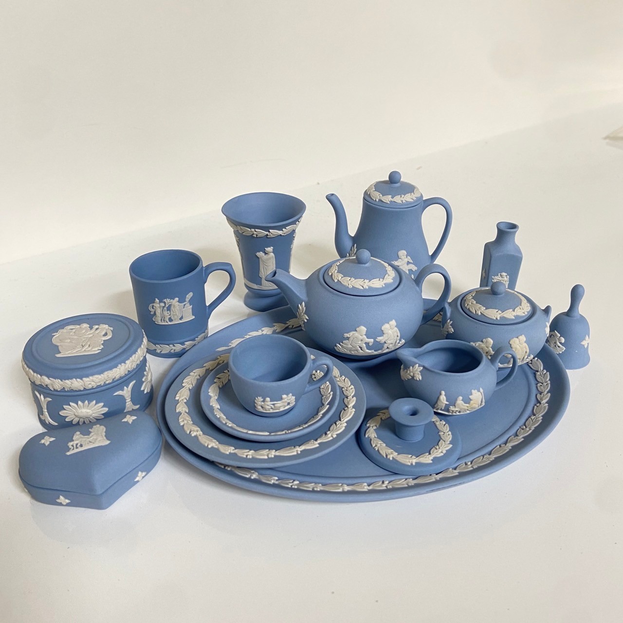 WEDGWOOD、ブルージャスパー、14点セット、清須市、リサイクルショップ、買取