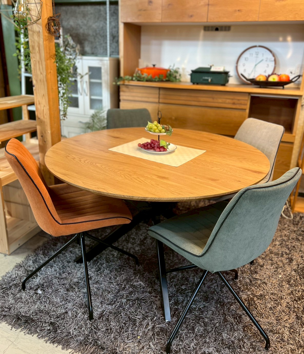 愛知県名古屋市で家具の買取　中村区　リサイクルショップ　シンプー　ダイニングセット　木目調　カントリ―　椅子４脚